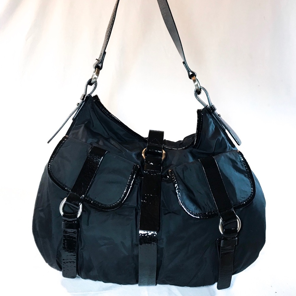 Cole Haan Black Nylon Hobo